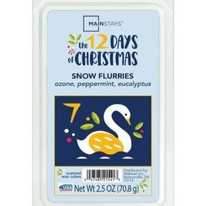 Seventh Day 12 Days Of Christmas Snow Flurries Wax Melts Peppermint Eucalyptus